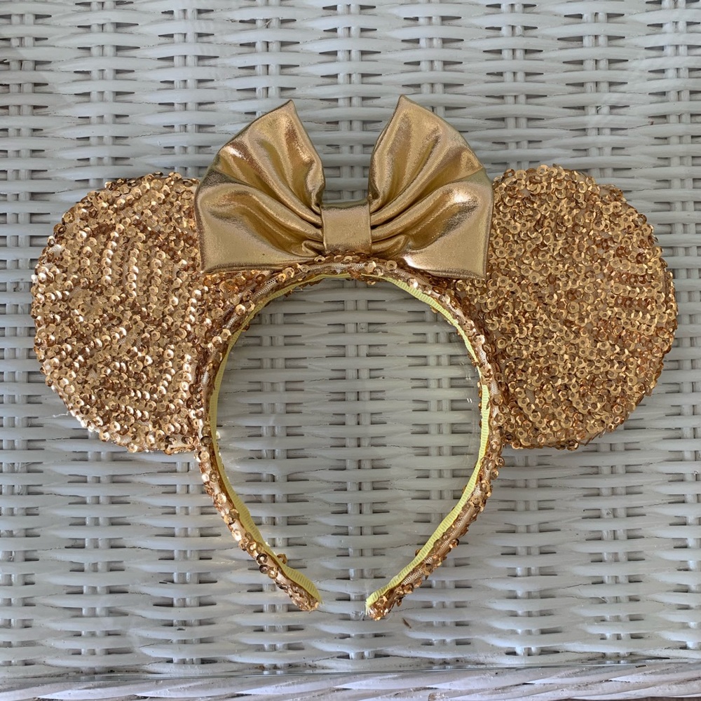 Gold Minnie Mouse Ears